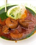 Tuozafi with ayoyo and meat