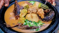 Banku with Groundnut Soup and: