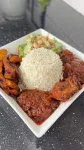 Plain Rice and stew