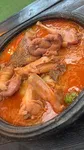 Banku with Palmnut Soup and chicken