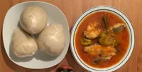Banku with Palmnut Soup and fish