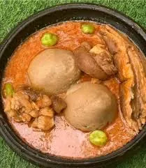 Kokonte, groundnut soup,