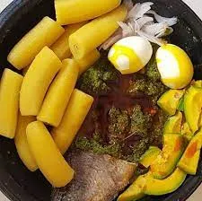 Boiled plantain