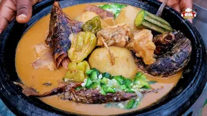 Banku with Groundnut Soup and:
