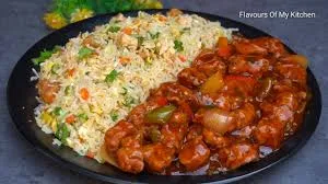 Fried rice with chicken sauce