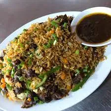 Fried Rice With Gizzard And Sausage
